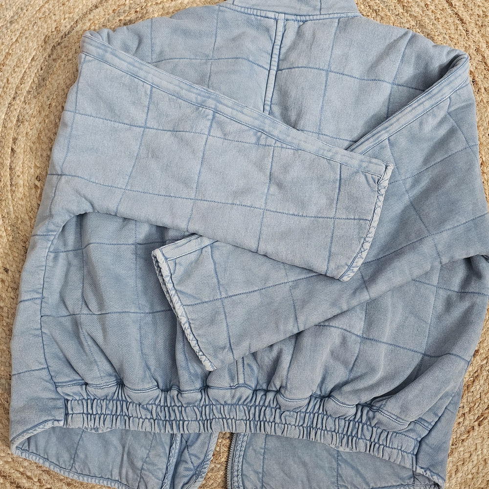 Free People Dolman Quilted Jacket, Light Blue - Picture 10 of 10